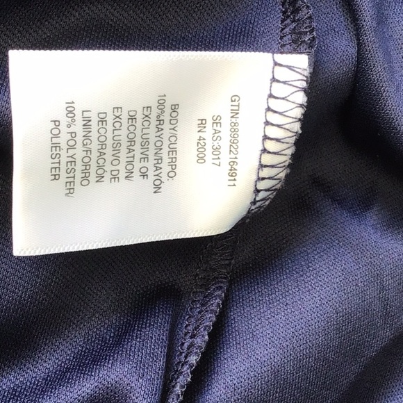 Spaghetti straps navy blue dress - Picture 6 of 6